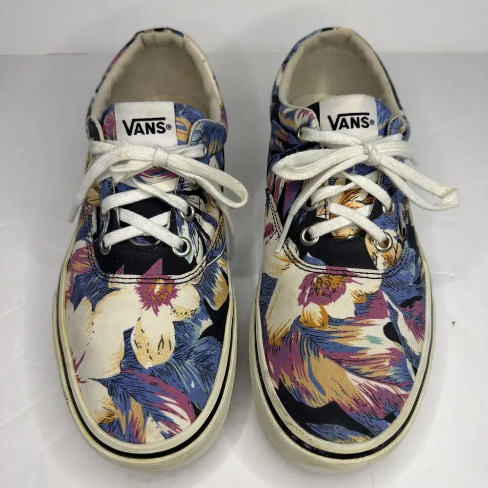 Vans Low Sneakers Women’s 7 Tropical Flower Skateboard Floral Shoes